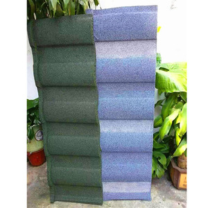 Tôle de <span class=keywords><strong>toiture</strong></span> décorative en aluminium revêtue de pierres colorées, type plat traditionnel, pour hôtel - Product Image 2