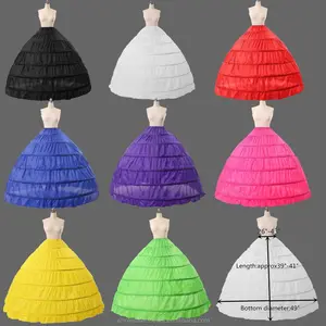 6 çemberler düğün petticoat