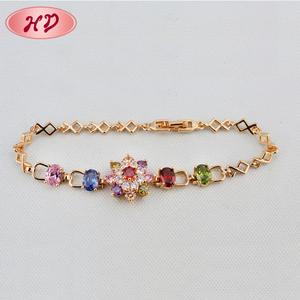 Gioielli <span class=keywords><strong>di</strong></span> moda Ultime Lusso Colorato In Oro Rosa <span class=keywords><strong>Fiocco</strong></span> <span class=keywords><strong>di</strong></span> <span class=keywords><strong>Neve</strong></span> <span class=keywords><strong>Di</strong></span> Cristallo Braccialetto Per Le Donne - Product Image 2