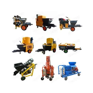 Customized Electric Motor / Diesel Cement Mortar Plastering Machine China