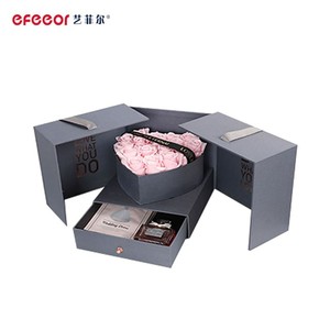 <span class=keywords><strong>2025</strong></span> Giáng Sinh Ngày Valentine Hoa Bó Hoa Gói Hộp Các Tông Matt Cán UV Lớp Phủ Cứng Nhắc Món Quà Sang Trọng Bao Bì - Product Image 2