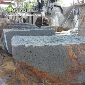 Cạnh thô Xám Núi Lửa Bazan Lava Slab với Tự Nhiên Lỗ Bên Trong - Product Image 2