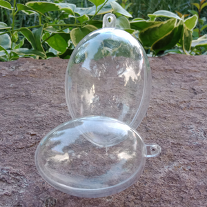 Hollow plastic egg-shaped 6cm8cm10cm Easter transparent oval egg-shaped plastic ball