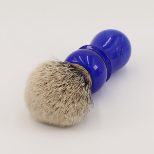 RTS <span class=keywords><strong>YAQI</strong></span> 24mm Arctic Sky Deep Blue grip Silvertip Badger Hair hommes rasage humide brosse barbier - Product Image 4