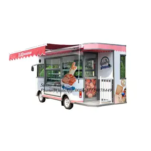 Oem Straat Mobiele Elektrische Food Truck Koffie Vending Winkelwagen Voor Verkoop Ijs Fast Food Catering Kiosk