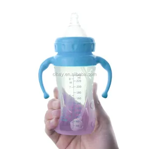 卸売製品供給シリコン哺乳瓶再利用可能なベビーフードポーチシリコン哺乳瓶