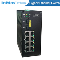 Commutateur industriel PoE Gigabit Ethernet 10 ports du fabricant InMax, 8*10/100/1000TX + 2*1000M emplacements SFP