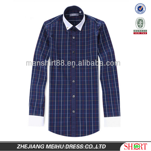 Diseño de lujo de los hombres clásico de camisa de tela a cuadros camisa de los hombres de Turquía - Product Image 1