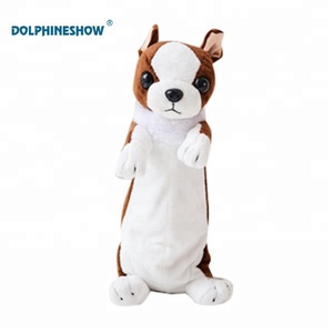 Commercio all'ingrosso di Kawaii di Cancelleria Peluche con la Chiusura Lampo Sacchetto di Peluche Animale Del Fumetto di Figura del Cane Sacchetto Della Matita di Scuola Forniture - Product Image 4