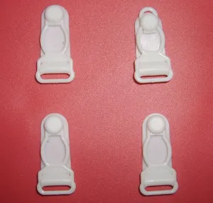 Clip avec bretelles en plastique blanc, 10 pièces, 12mm