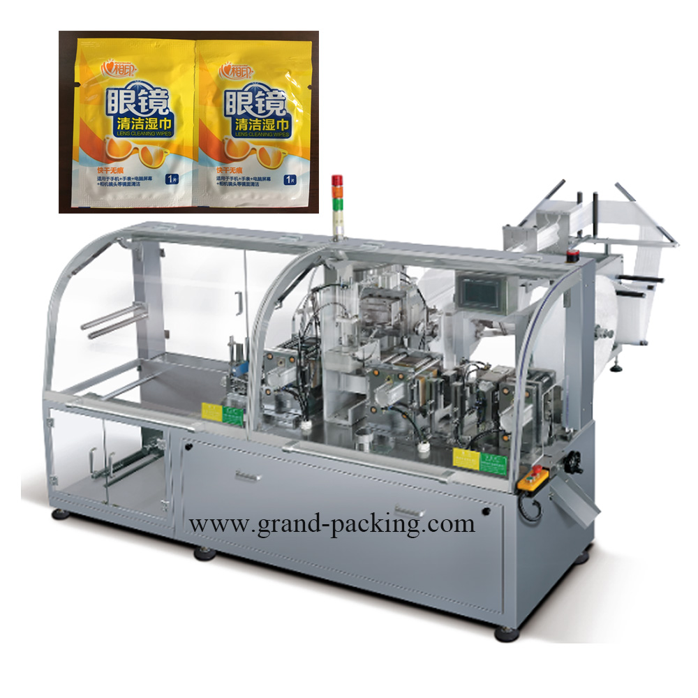 Нетканые Оптические солнцезащитные очки, очищающие влажные салфетки, упаковочная машина от производителя