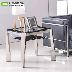 Moderno mobili soggiorno di lusso in acciaio inox <span class=keywords><strong>tavolino</strong></span> di vetro/C di figura di vetro <span class=keywords><strong>tavolino</strong></span> - Product Image 5