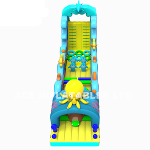 Thiết Kế Mới Dễ Thương Động Vật Chủ Đề Đại Dương Các Chướng Ngại Vật <span class=keywords><strong>Inflatable</strong></span> Sân Chơi Với Trượt Cho Trẻ Em - Product Image 2