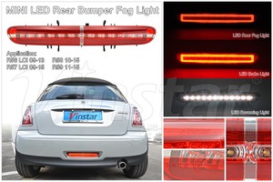 E4 aprobó <span class=keywords><strong>el</strong></span> <span class=keywords><strong>mini</strong></span> <span class=keywords><strong>cooper</strong></span> auto parts led parachoques trasero niebla luz blanca luz de reserva luz Para R56 R57 R58 revesing R59 - Product Image 1