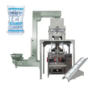 Automatic Ice Cube Packing Machinery, 1-10KG, Ice tube Filling packaging Machine, Special for ICE CUBE FACTORY