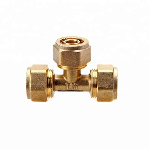 Ga thương hiệu giả mạo 1/2 "Brass Nickel mạ <span class=keywords><strong>Tee</strong></span> bằng nhôm Multilayer phụ kiện đường ống pex phụ kiện đường ống - Product Image 6