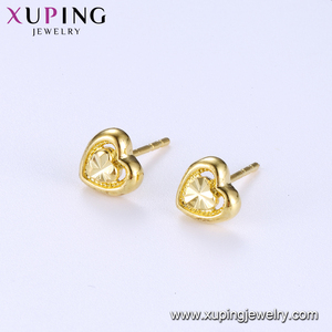 95953 مجوهرات Xuping 24K مطلية بالذهب الصين بالجملة شكل قلب وأقراط - Product Image 4