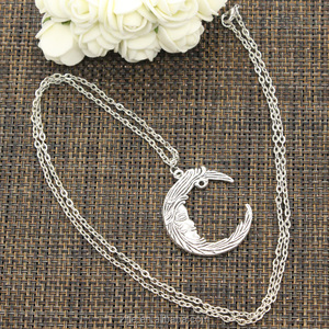 Aleación Collar de plata hombre en la <span class=keywords><strong>Luna</strong></span> <span class=keywords><strong>cara</strong></span> collar colgante collar joyería de moda - Product Image 3