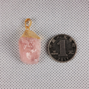 G0067 סיטונאי טבעי מלאך הילת קוורץ גבישי רובי רוז זהב תכשיטי תליון שרשרת - Product Image 4