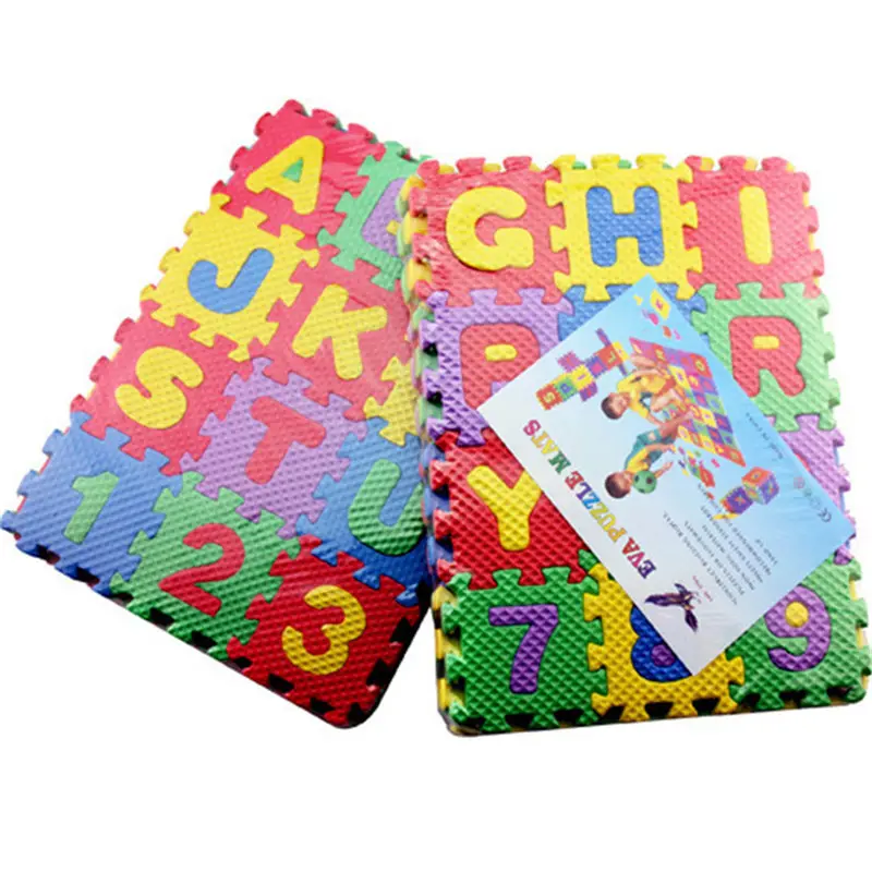 Wholesale-36Pcs eco-friendly EVA Foam puzzle numeri + lettere tappetino da gioco Puzzle tappetini tappetino per bambini giocattoli per bambini tappeto giocattolo