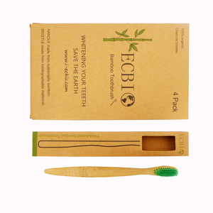 Sikat Gigi Bambu Ramah Lingkungan 100% Biodegradable Dengan Bulu Sikat Arang, Sikat Gigi Bambu Grosir Label Pribadi Warna Hitam - Product Image 3
