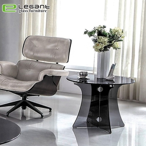 <span class=keywords><strong>Mesa</strong></span> de <span class=keywords><strong>Centro</strong></span> Convertible de Dos Niveles de Vidrio <span class=keywords><strong>Transparente</strong></span> con Base de Acero Inoxidable - Product Image 6