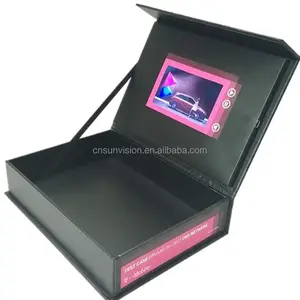 Automatische Wiedergabe 5 "7" LCD Business Werbung Spieluhr Kosmetik Display Video Geschenk box Cajas de Invitacin