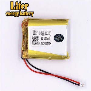 Plug 1.5-2 P 3.7 V 103550 2500 mah custom ultra slim rechargeable Li-ion batteries lipo battery with wires - Product Image 1