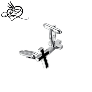 <strong>Cross</strong> <strong>Cufflinks</strong> Black Men's Cool Jewelry Cool Stainless Steel Cuff Links - Product Image 3