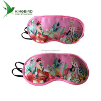 Masque pour les yeux de voyage portable en polyester 190T avec accessoire de protection solaire amusant à vendre