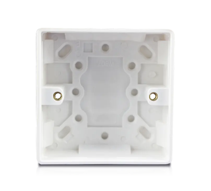 उच्च गुणवत्ता बिजली के सामान सफेद एक प्रकार का प्लास्टिक ब्रिटिश मानक दीवार स्विच बॉक्स
