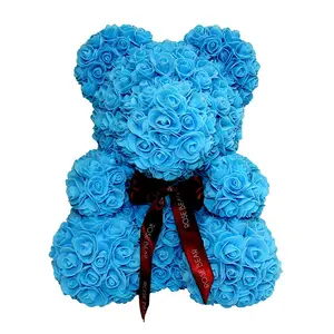 16 inches Teddy bear artificial rose anniversary christmas valentines gift bear rose