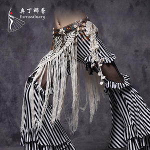 Fait à la main Du Ventre Tribal Danse Longs Glands Écharpe de Hanche - Product Image 3