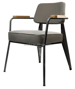 Высококачественный винтажный промышленный диван с металлической рамой, обеденный стул