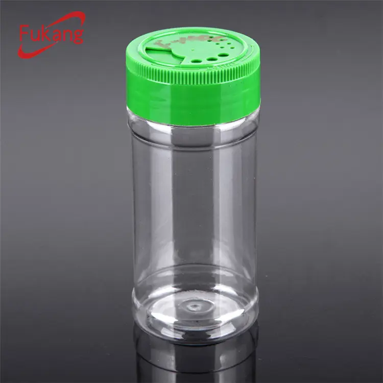 ODM/OEM के लिए 100ml प्लास्टिक मसाला पाउडर कंटेनर पीईटी प्लास्टिक मसाला प्रकार के बरतन बोतल पारदर्शी पीईटी मिर्च पाउडर बोतल