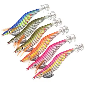 Nuovo stile di pesca lure luminoso yamashita Squid Jigs con 2.0 #,2.5 #,3.0 #,3.5 #,4.0 # amo da pesca, 6 colori, richiamo per calamari