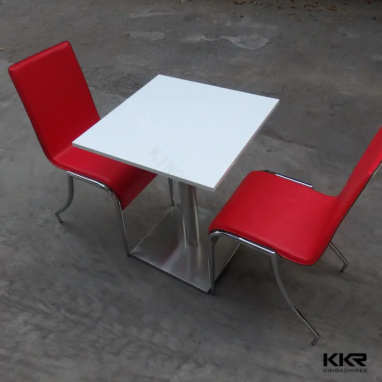 2人固体表面スターバックスのテーブルと椅子