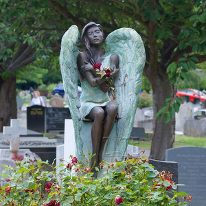Diseños clásicos monumentos de bronce cementerio Ángel estatua escultura - Product Image 2