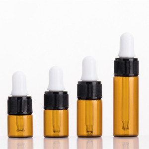 Kho nhỏ các loại dầu Mẫu mỹ phẩm bao bì 1ml 2ml 3ml 5ml hổ phách nhỏ lọ tinh dầu nhỏ giọt chai thủy tinh - Product Image 4