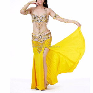 Costumes de <span class=keywords><strong>danse</strong></span> <span class=keywords><strong>orientale</strong></span>, ensemble soutien-gorge et jupe à perles, <span class=keywords><strong>costume</strong></span> de <span class=keywords><strong>danse</strong></span> indienne - Product Image 4
