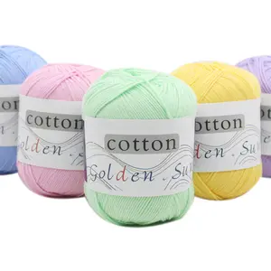 Hilo de tejer de algodón puro para suéter y ropa de bebé, gran oferta, hilo de algodón 100% para tejer a mano
