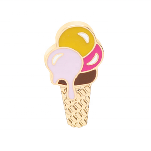 Suéter de helado, insignia de pin de metal dorado, esmalte suave, nuevo - Product Image 2