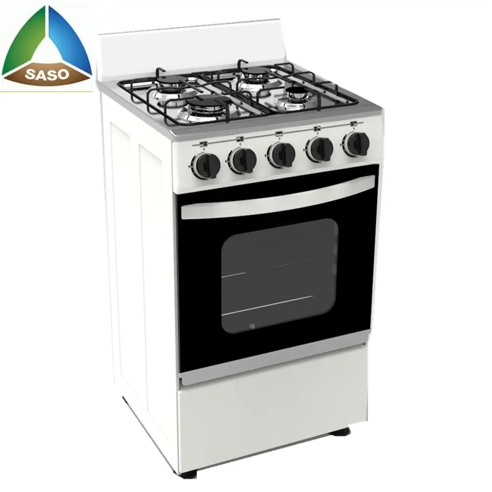 20 inch SASO certificering 4 gasbrander fornuis met ovens voor Midden-oosten