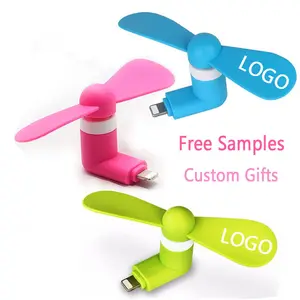 USB mini Fan özel Logo promosyon hediyeler taşınabilir telefon Fan iPhone IOS ve Samsung Android için