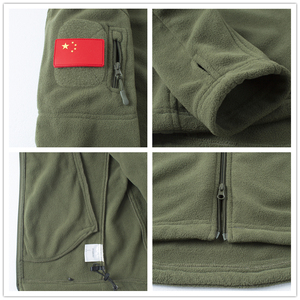 Wholesale Drop Shipping Casual Hooded Zipper Custom Tactical Fleece <strong>Jacket</strong> Men - Product Image 6