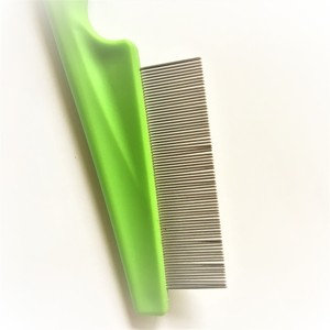 Vente en gros d'épingles en acier inoxydable avec manche en plastique Peigne à poux et poux pour chien et animaux - Product Image 2