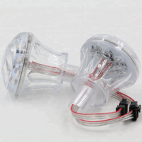 Cabochon RGB DMX contrôlé par point, 60mm, 18 LED, DC24V, IP68, CRI 90 élevé, garantie 2 ans pour manèges de parcs d'attractions PC/PVC