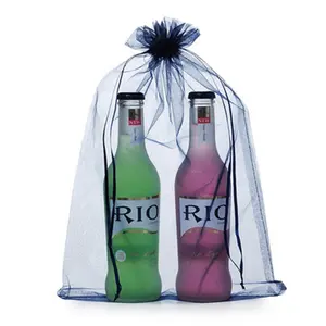 पारदर्शी गहने प्रदर्शन पैकेजिंग बैग 9.8 "x 13.77" (25x35cm) गुलाबी Organza सरासर बैग शादी के गहने पाउच नाइस उपहार बैग