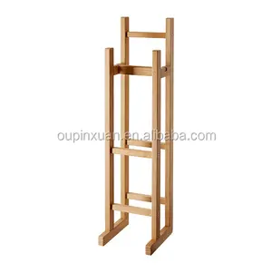 3 Rail Verticale In Piedi di Bambù Asciugamano Rack nuovo design per il bagno portasciugamani