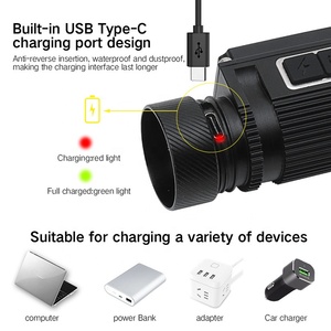 <span class=keywords><strong>Boruit</strong></span>, nuevo diseño, faro delantero, Puerto tipo C, Mini faro LED recargable para reparación de automóviles, acabado de Camping - Product Image 3